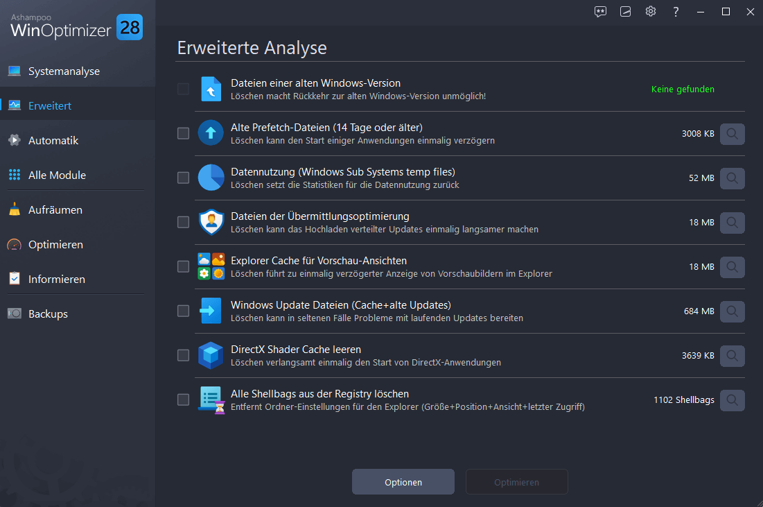 Ashampoo WinOptimizer 28 1 PC Windows Dauerlizenz Digitaler Download 