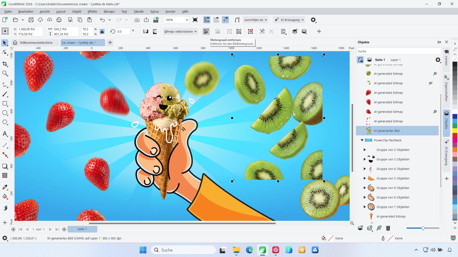 CorelDRAW Graphics Suite 2026 inkl. KI, Dauerlizenz Windows 10/11, Mac Digitaler Download, Deutsch