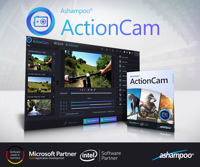Ashampoo ActionCam Windows 11/10/8/7 1 PC Dauerlizenz Download