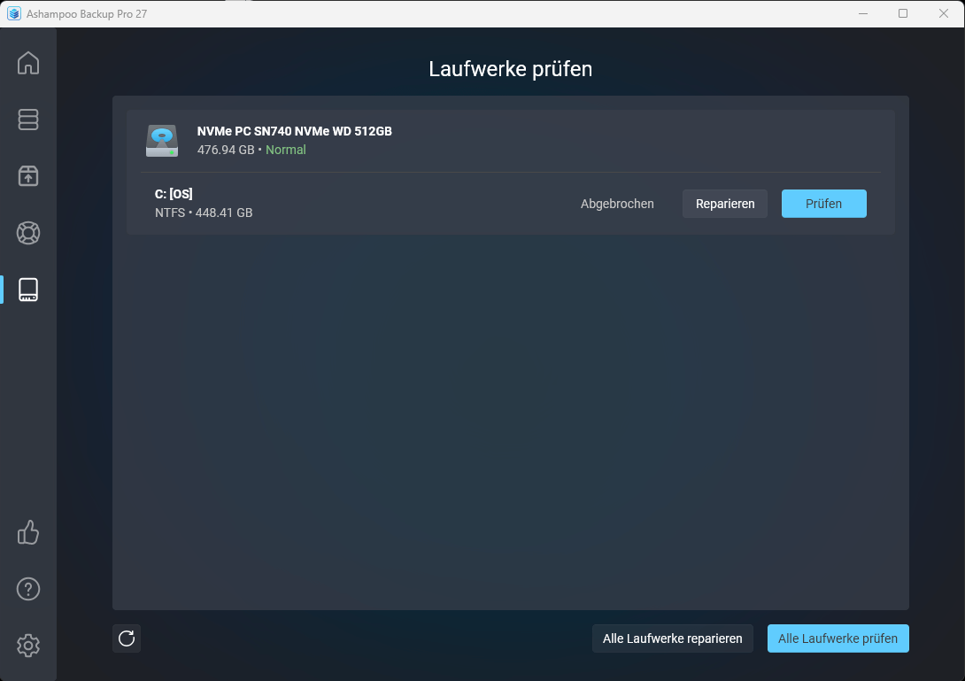 Ashampoo Backup Pro 27, Windows 11/10, Dauerlizenz, Digitaler Download Deutsch  