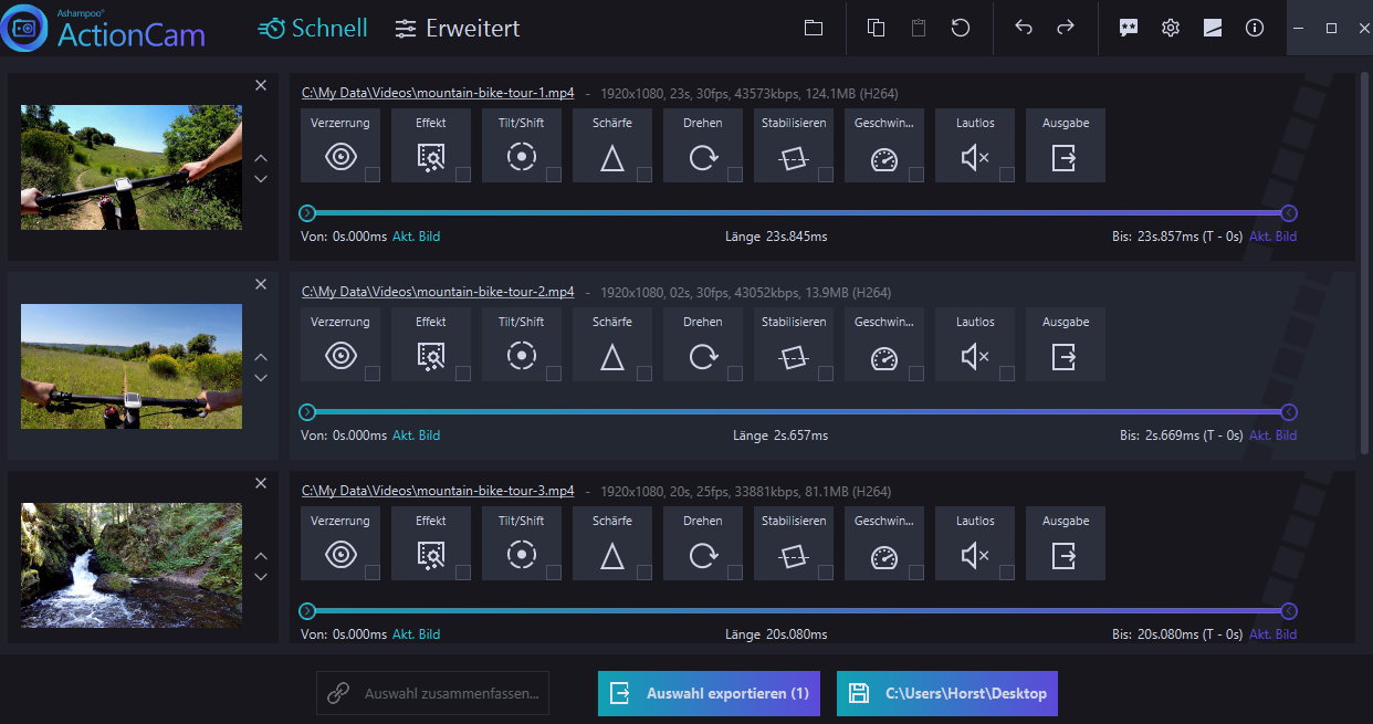 Ashampoo ActionCam Windows 11/10/8/7 1 PC Dauerlizenz Download