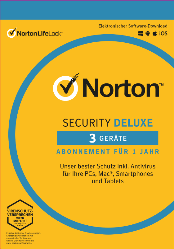 NORTON SECURITY Deluxe 3.0 2026 3 Geräte KEIN ABO Download