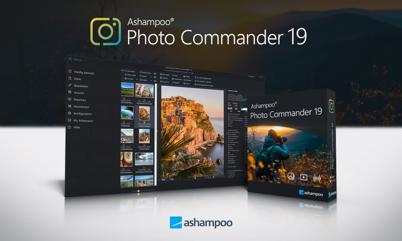 Ashampoo Photo Commander 19, Windows 10/11 1 PC, Dauerlizenz, Digitaler Download