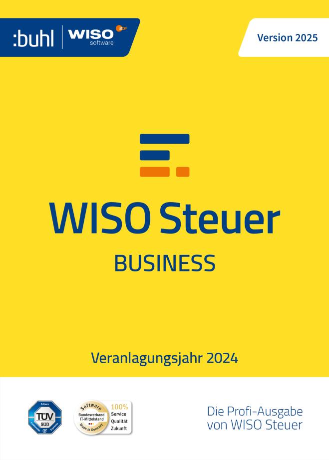 WISO Steuer 2025 Business (für Steuerjahr 2024) Windows 10/11 Deutsch Download
