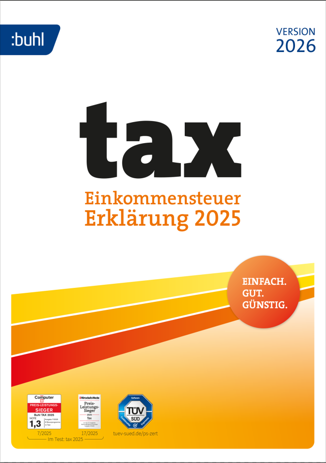 BUHL tax 2026 für das Steuerjahr 2025 Windows 11/10 Digitaler Download