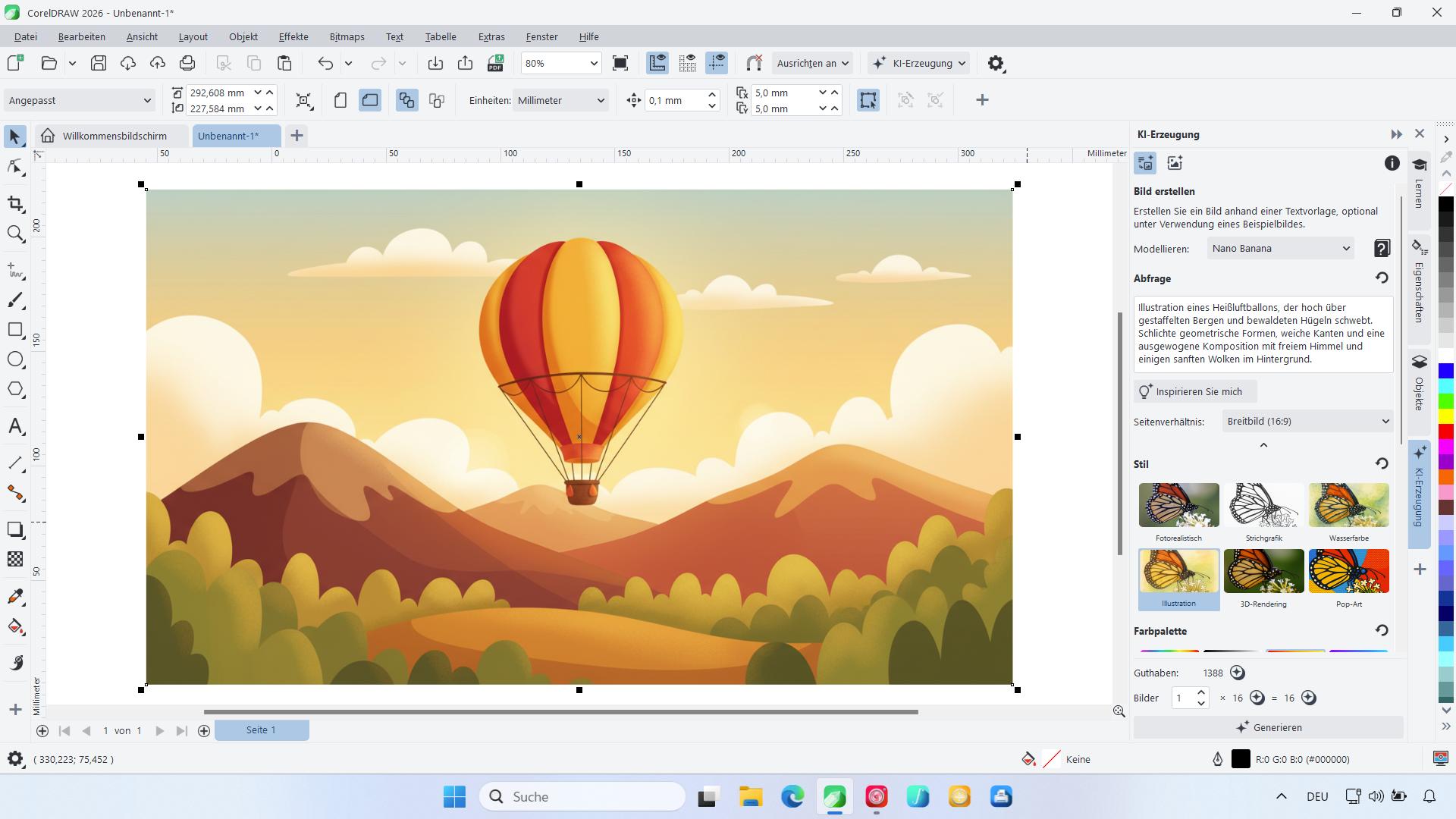 CorelDRAW Graphics Suite 2026 inkl. KI, Dauerlizenz Windows 10/11, Mac Digitaler Download, Deutsch